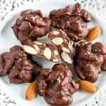 These Chocolate Espresso Almond Clusters are filled with semi-sweet chocolate, espresso powder, and crunchy almonds. These clusters are perfect for an easy dessert or snack!
