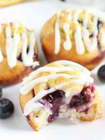 These lemon blueberry sweet rolls are easy to make and perfect for breakfast or dessert.  Top them off with a delicious lemon cream cheese frosting for a treat everyone will love!